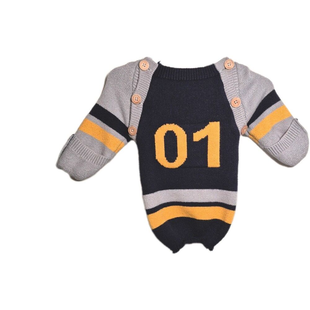 NYGB SNUGGLE SUIT NEWBORN FOOTBALL/HOCKEY DESIGN-ONE SIZE